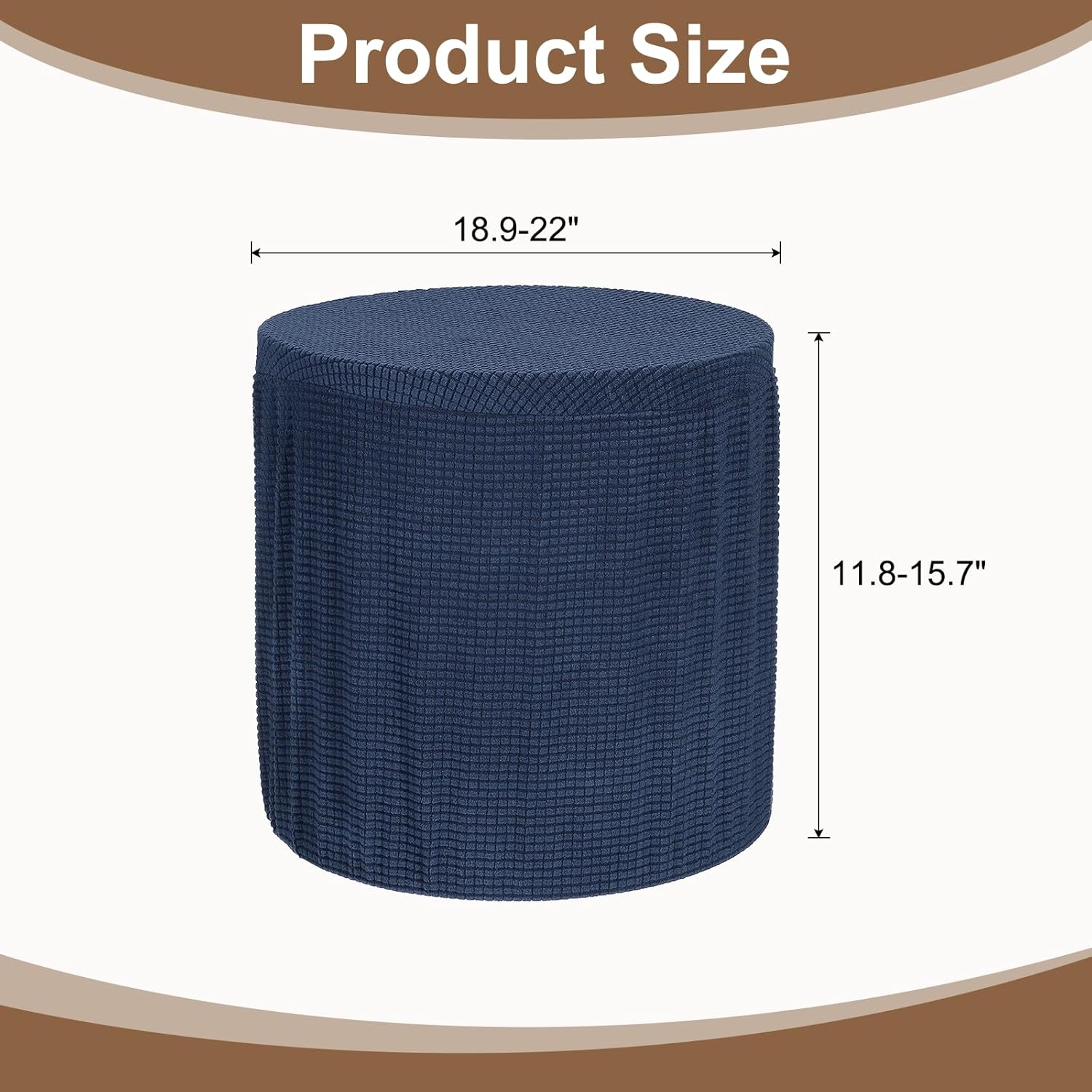 Stretch Footstool Slipcover Furniture Protector Cover