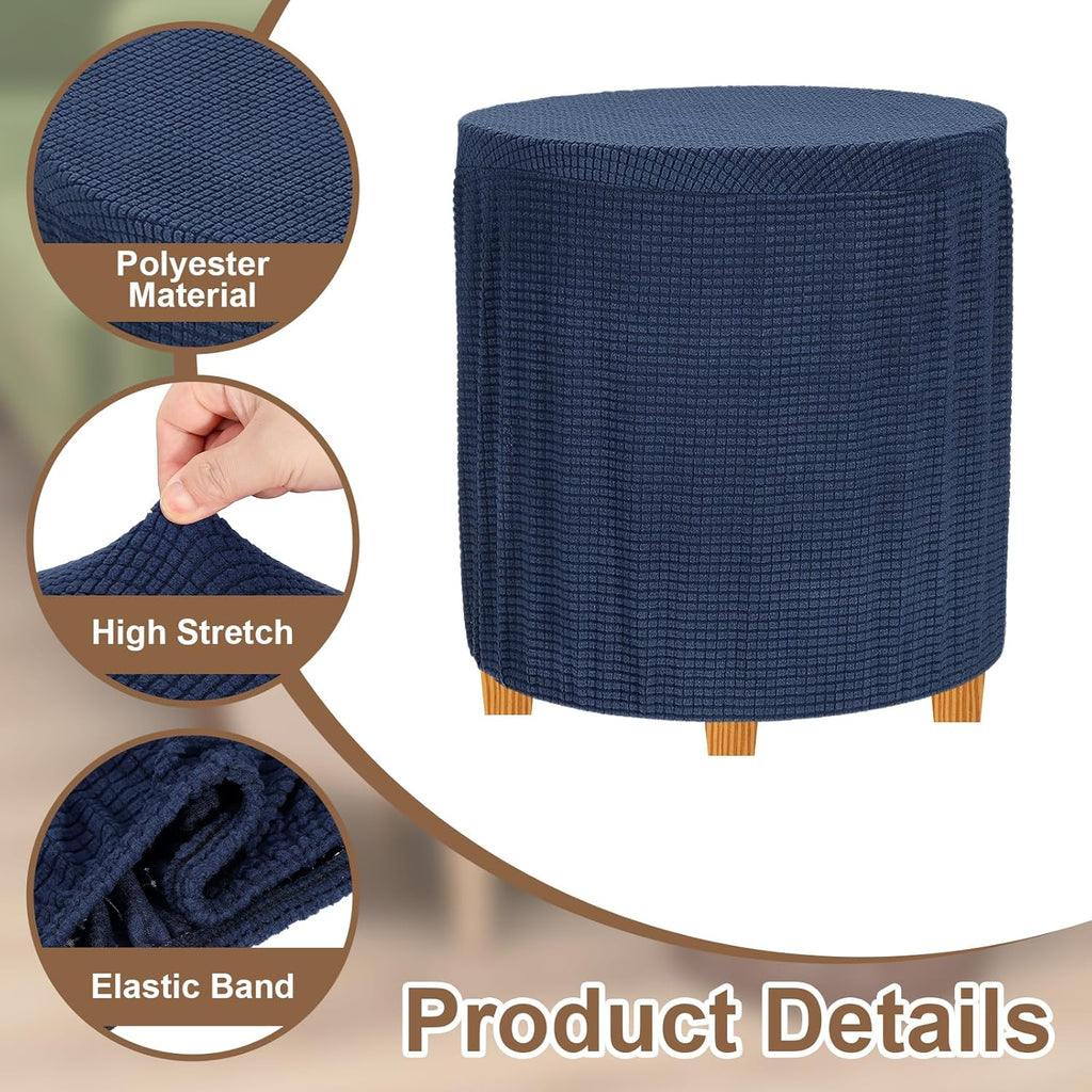 Stretch Footstool Slipcover Furniture Protector Cover